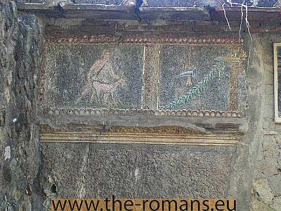 House of the skeleton  wallpainting 