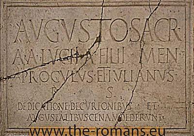 Sanctuary of the Augustali plaquette 