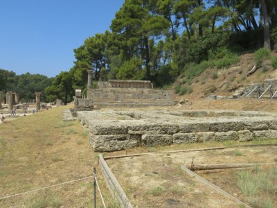 row of small temples 