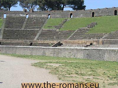 Amphitheatre Pompeii inside 