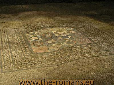 House of the chaste lovers damaged floor mosaic 