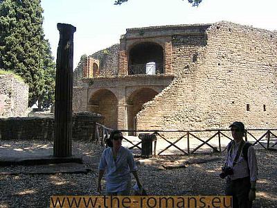 Triangular forum entrance to the theatre 