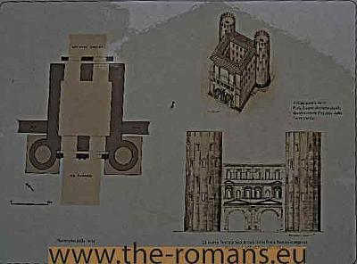 Roman city gate Porta Jove in Verona 