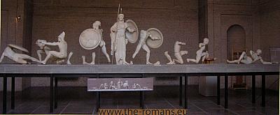 Remains of the group of warriors from the temple of Aegina 