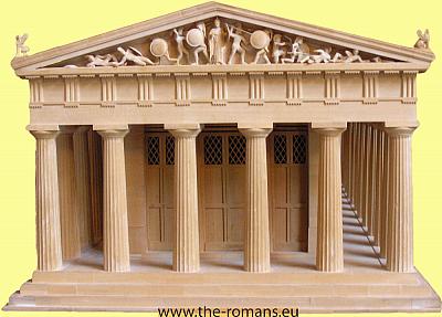 Model of the temple of Aegina 