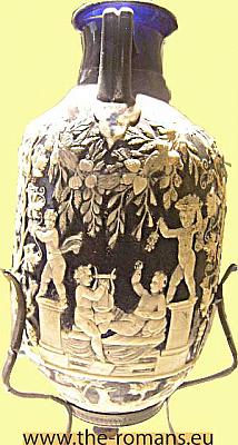 decorated glass vase 